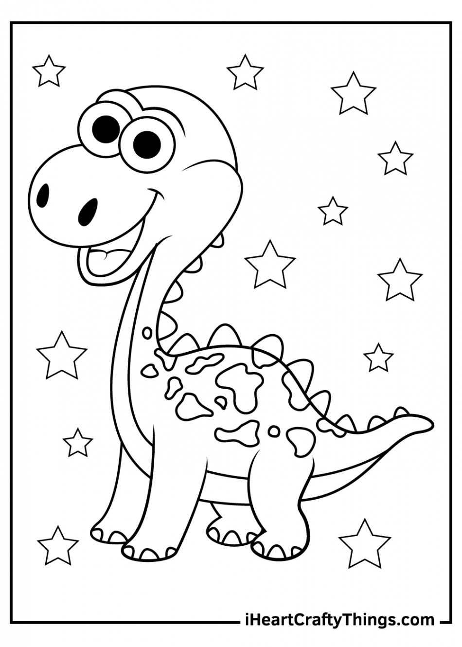 Cute Dinosaurs Coloring Pages (% Free Printables)