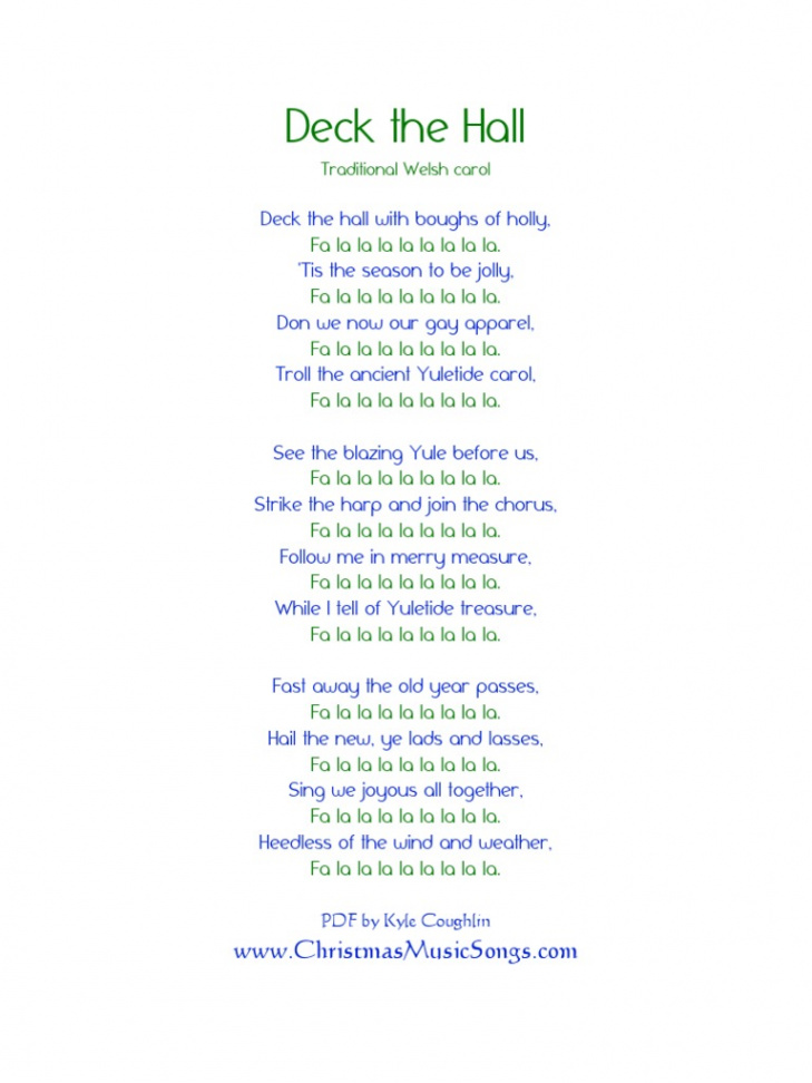 Deck The Halls Lyrics PDF  PDF