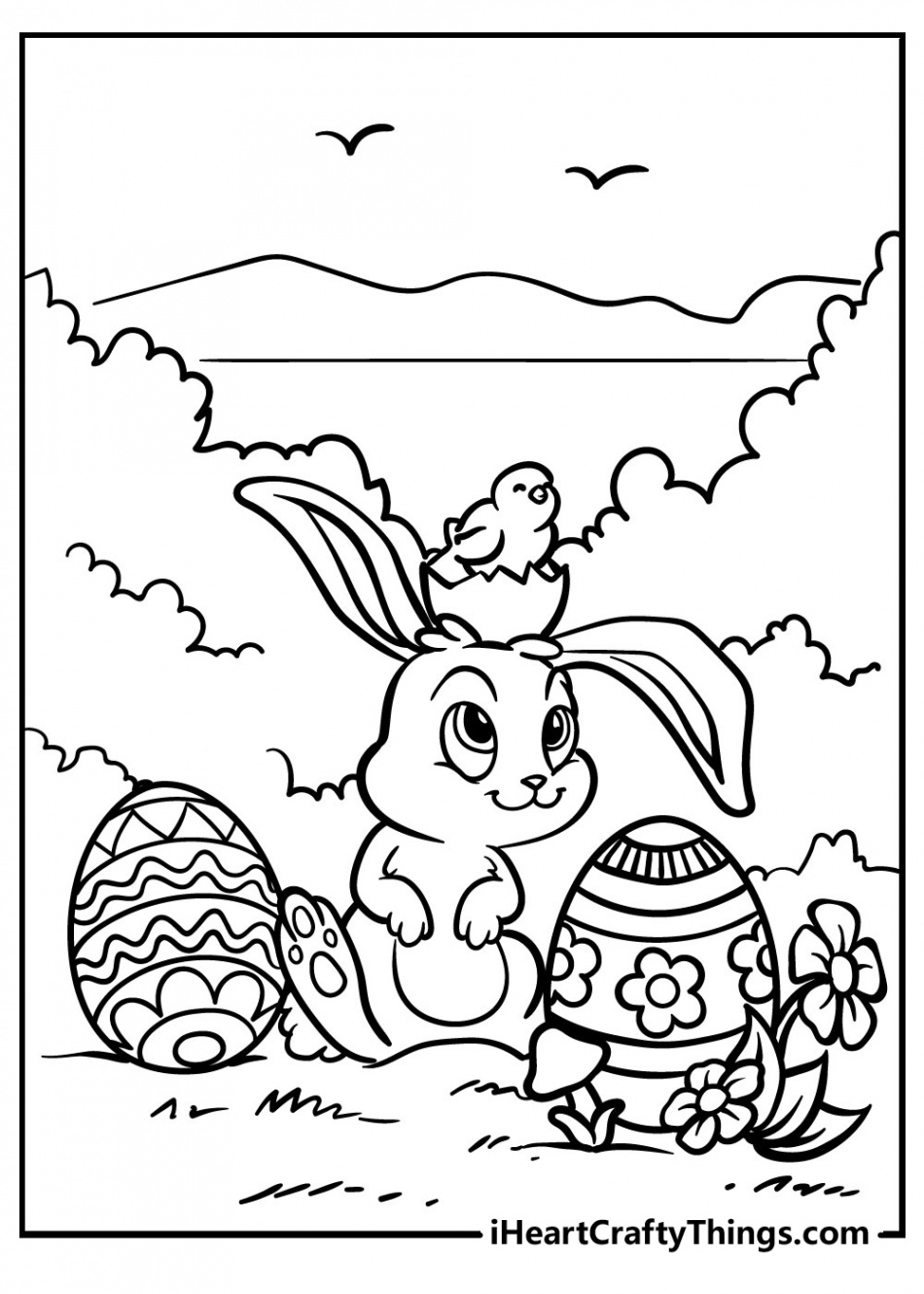 Easter Bunny Coloring Pages (% Free Printables)