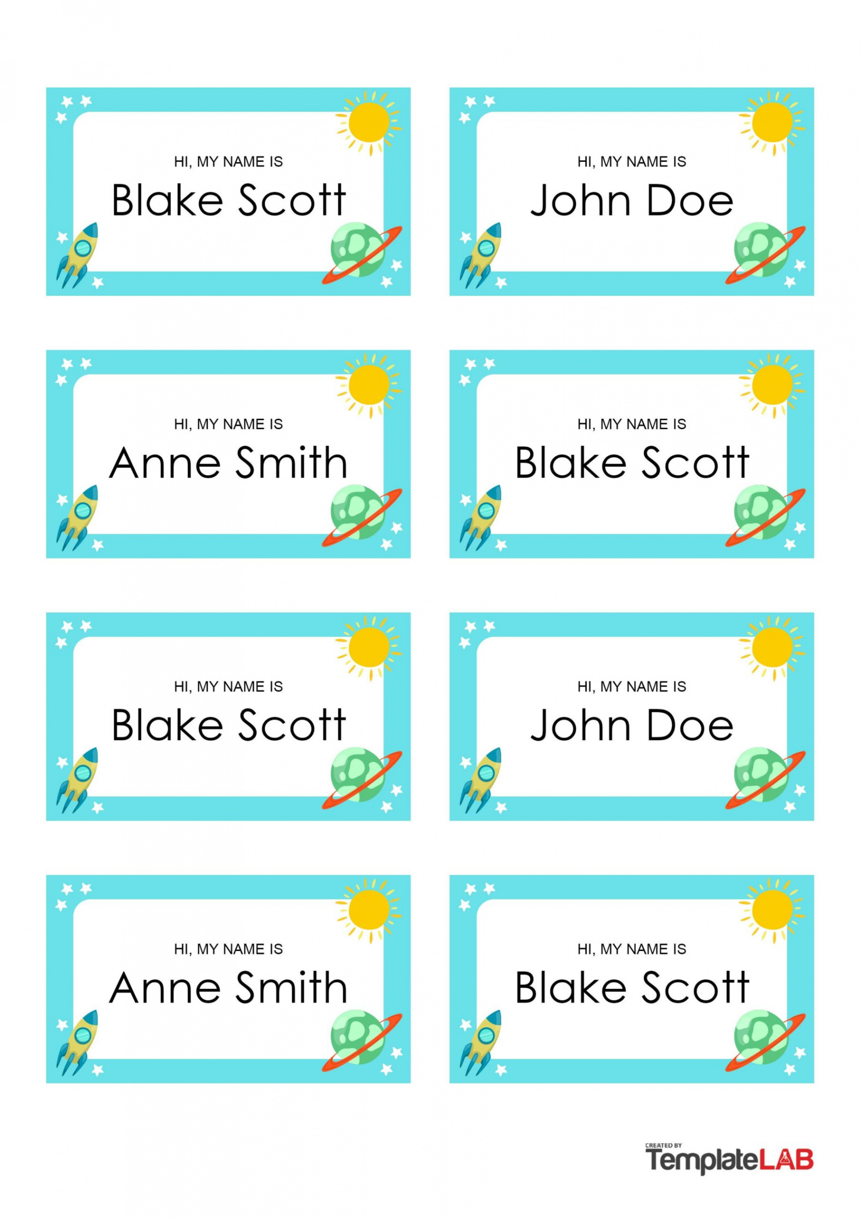 Editable Name Tag & Name Badge Templates [Free]