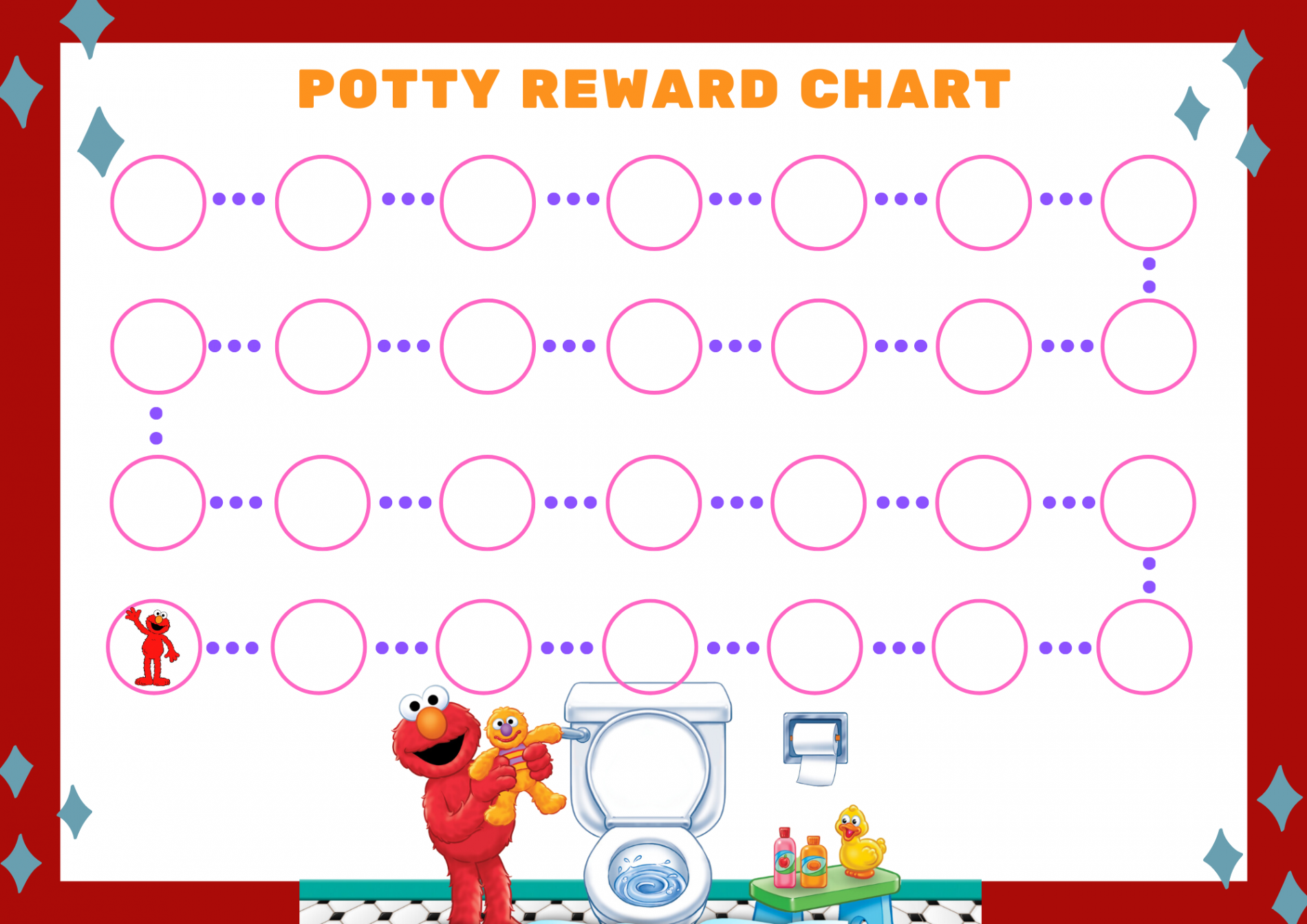 Elmo Potty Training Chart Free Printable - Saving Talents