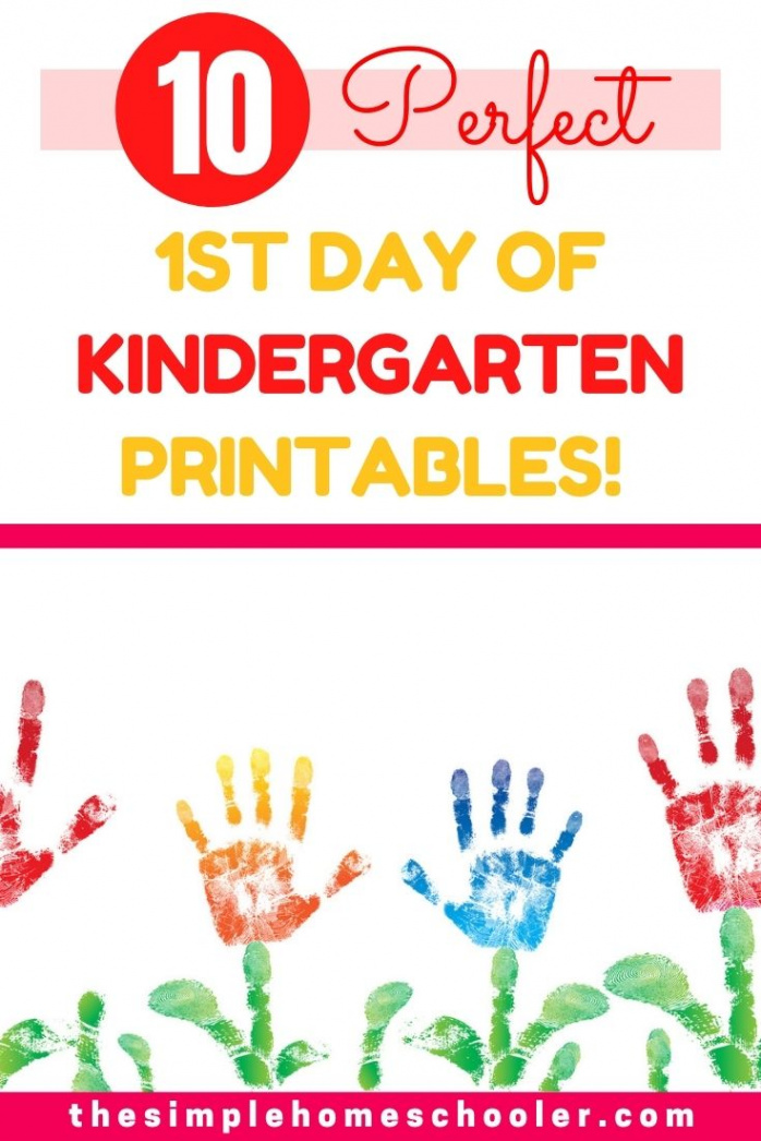 First Day of Kindergarten Printables: Signs, Worksheets