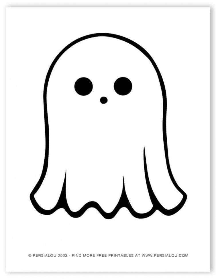 Free Cute Ghost Coloring Pages