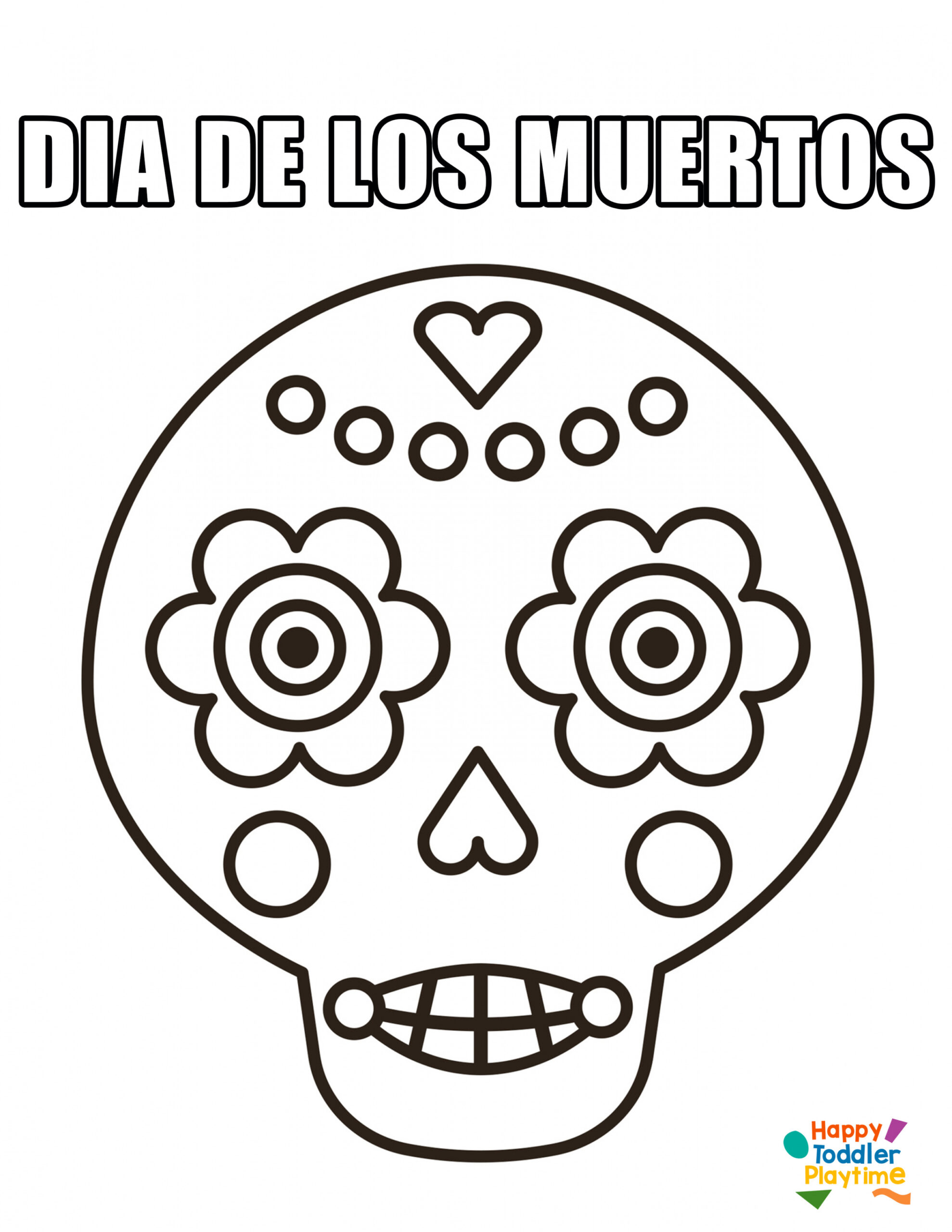 Free Dia De Los Muertos (Day of the Dead) Printable Colouring