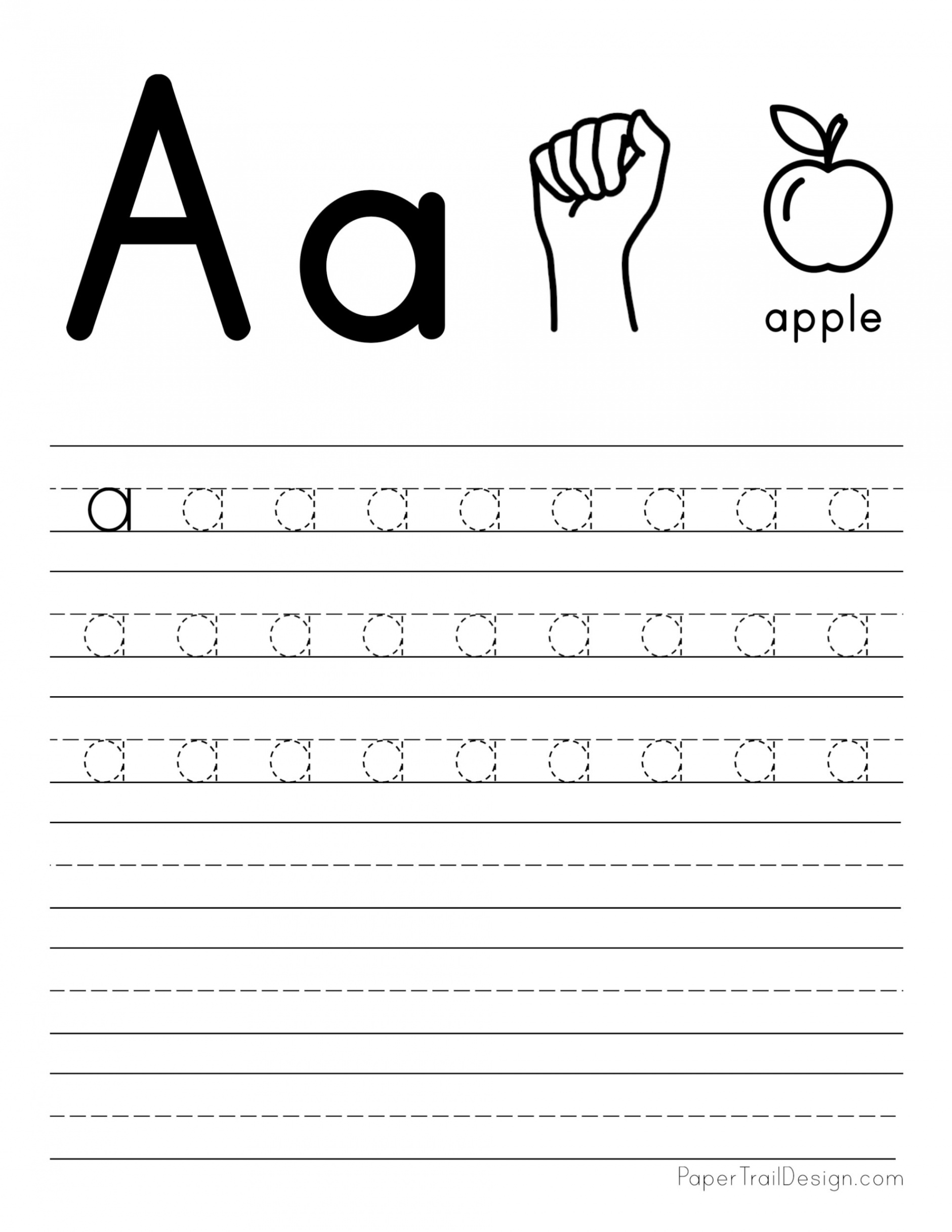 Free Letter Tracing Worksheets - Paper Trail Design