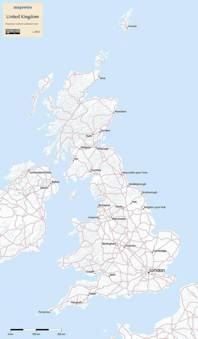 Free Maps of the United Kingdom  Mapswire