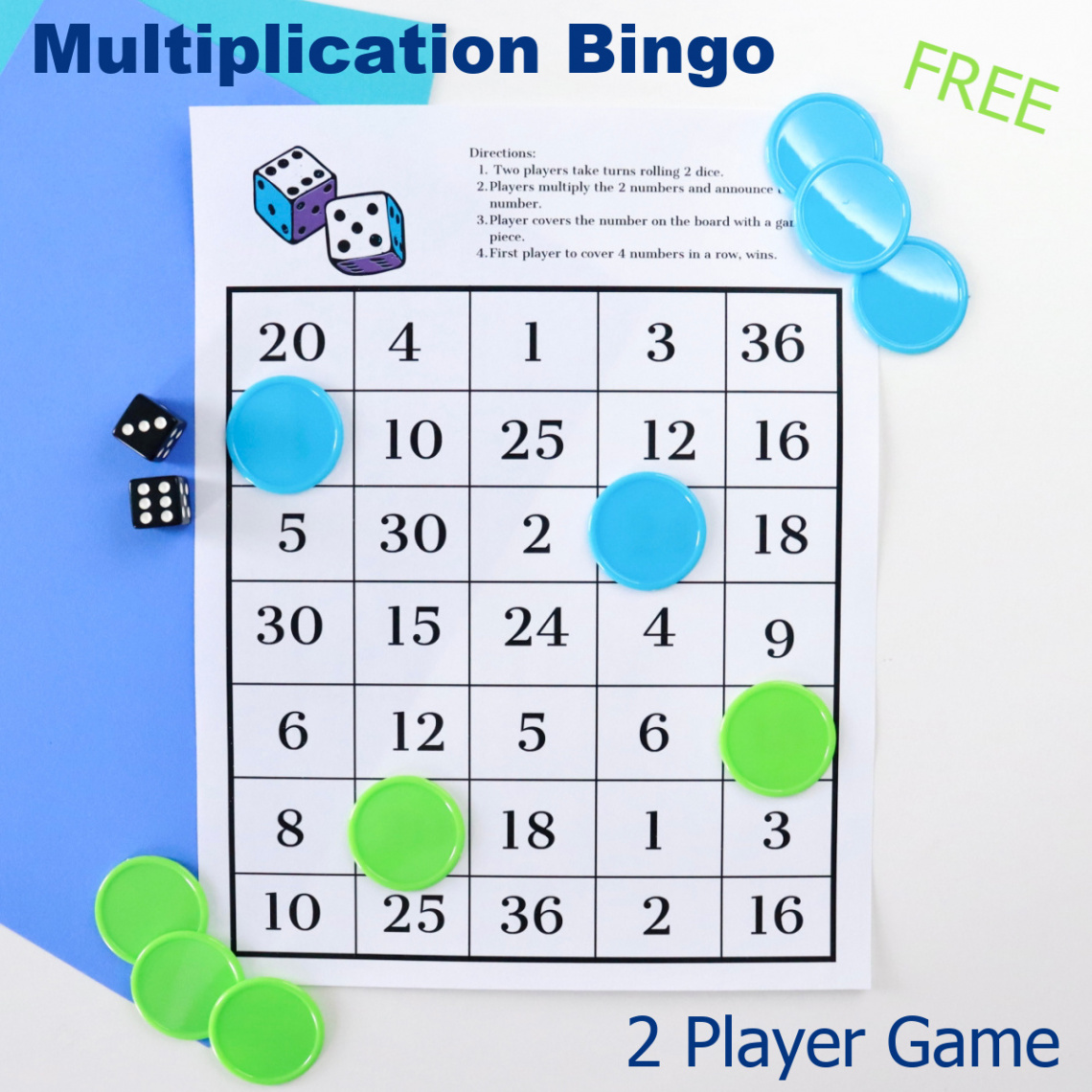 Free Multiplication Bingo Game (printable) - The Activity Mom