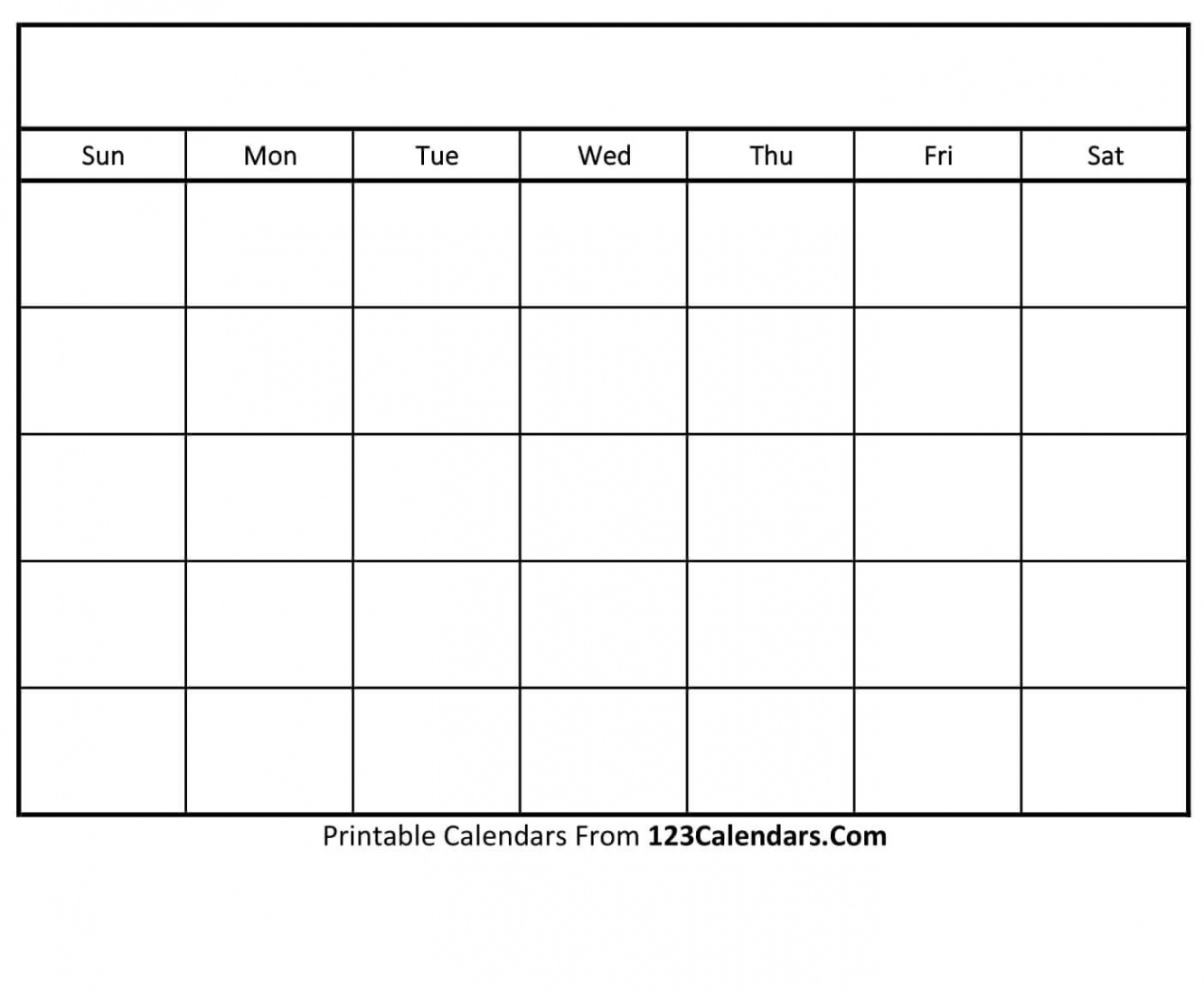 Free Printable Blank Calendar  Calendars