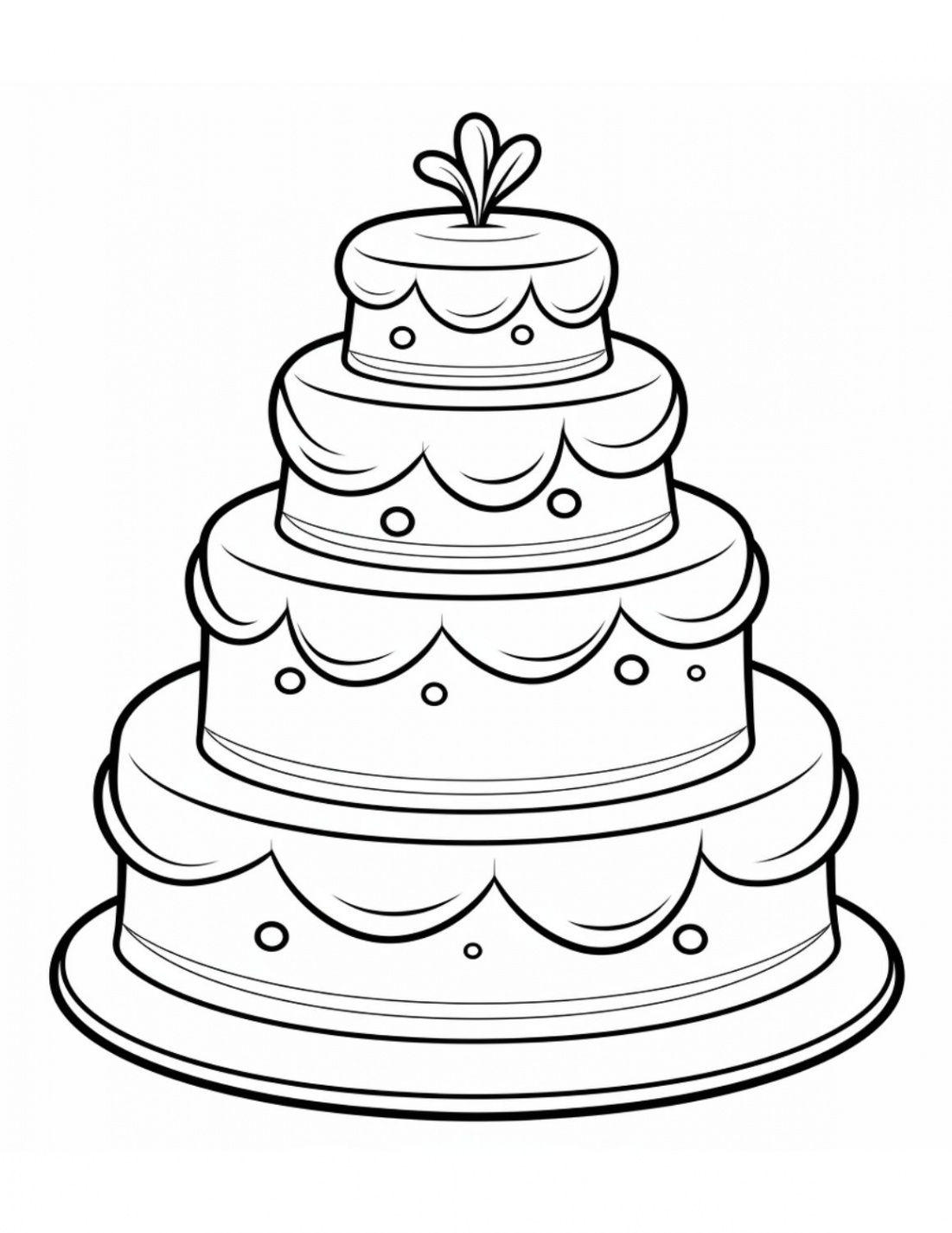 Free Printable Cake Coloring Pages for Kids and Adults  Skip