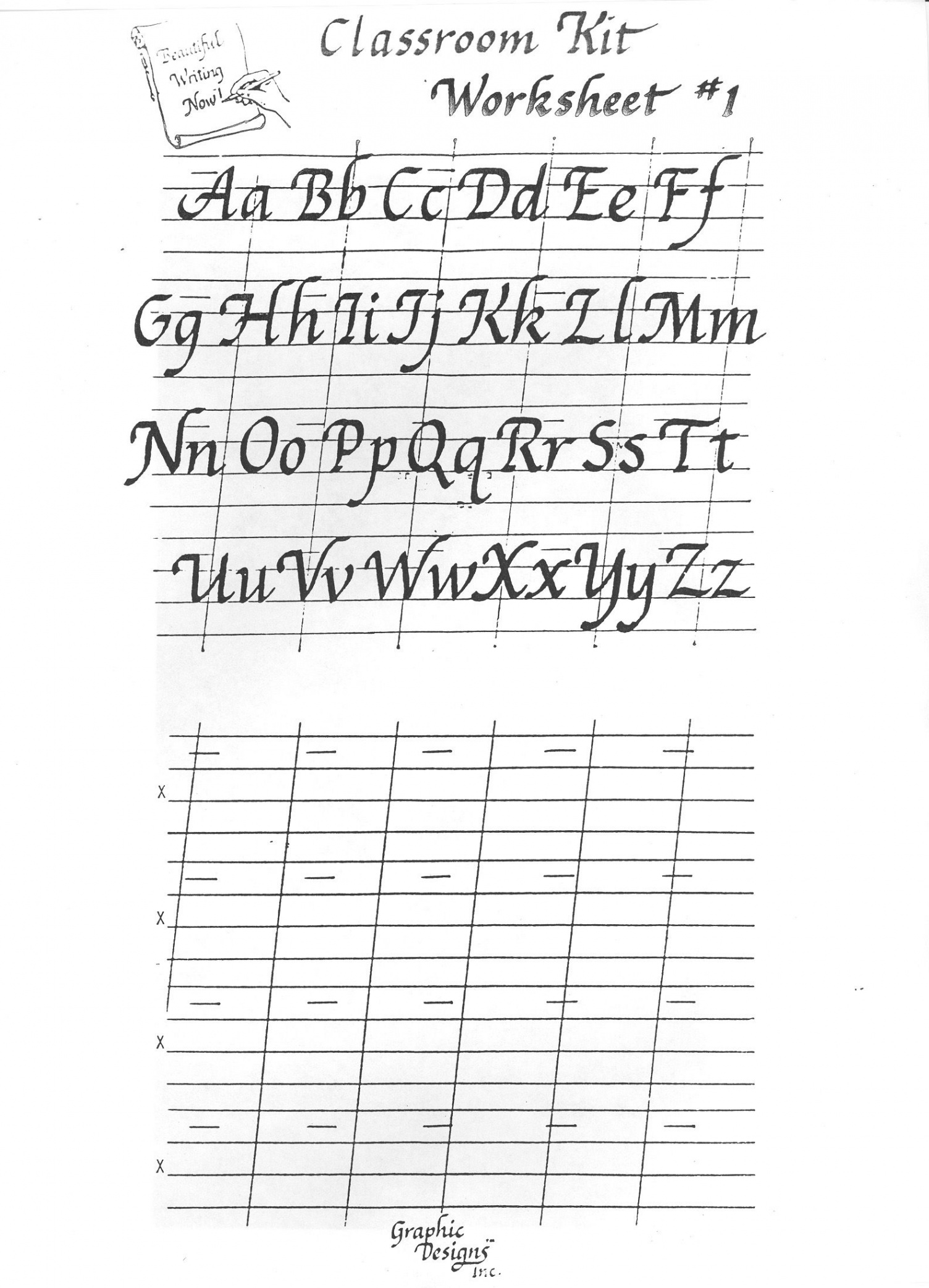 Free Printable Calligraphy Alphabet Practice Sheets  Hand