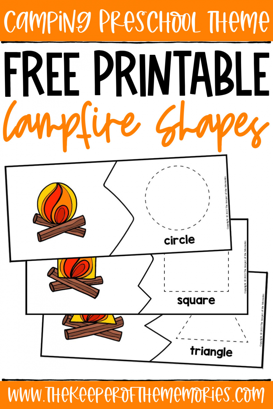 Free Printable Camping Shapes Activity - The Keeper of the Memories