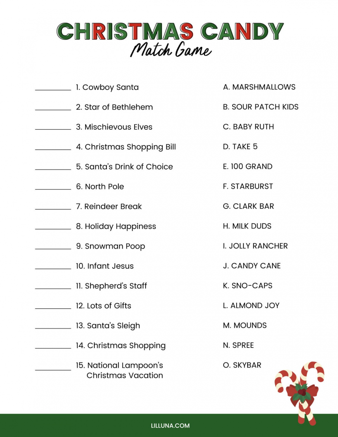 FREE Printable Christmas Games  FREEBIES  Lil