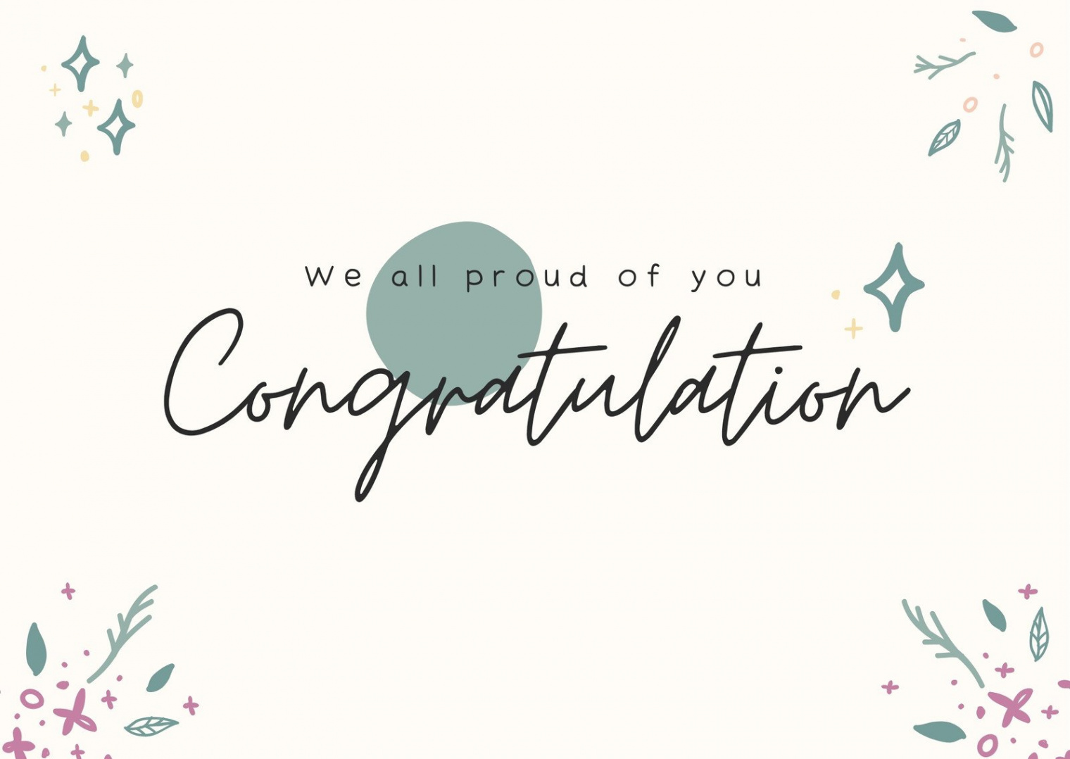 Free, printable custom congratulation card templates  Canva