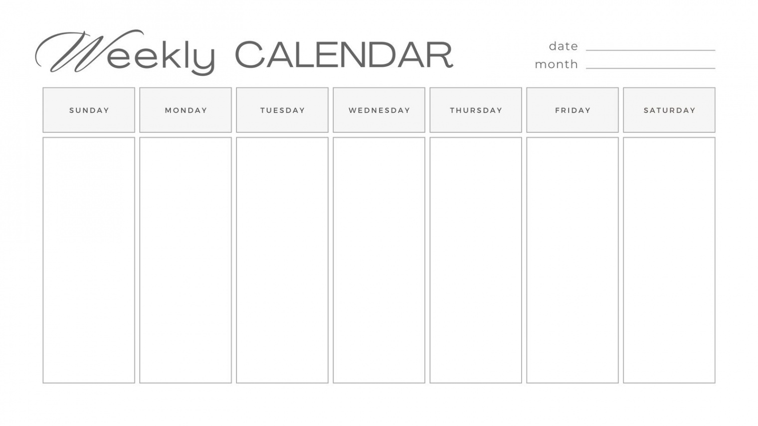 Free, printable, customizable weekly calendar templates  Canva