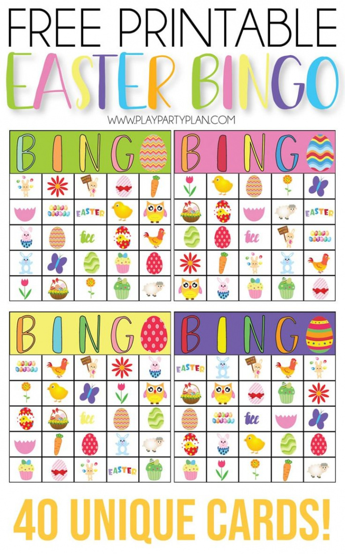 Free Printable Easter Bingo Cards  Easter bingo, Easter bingo