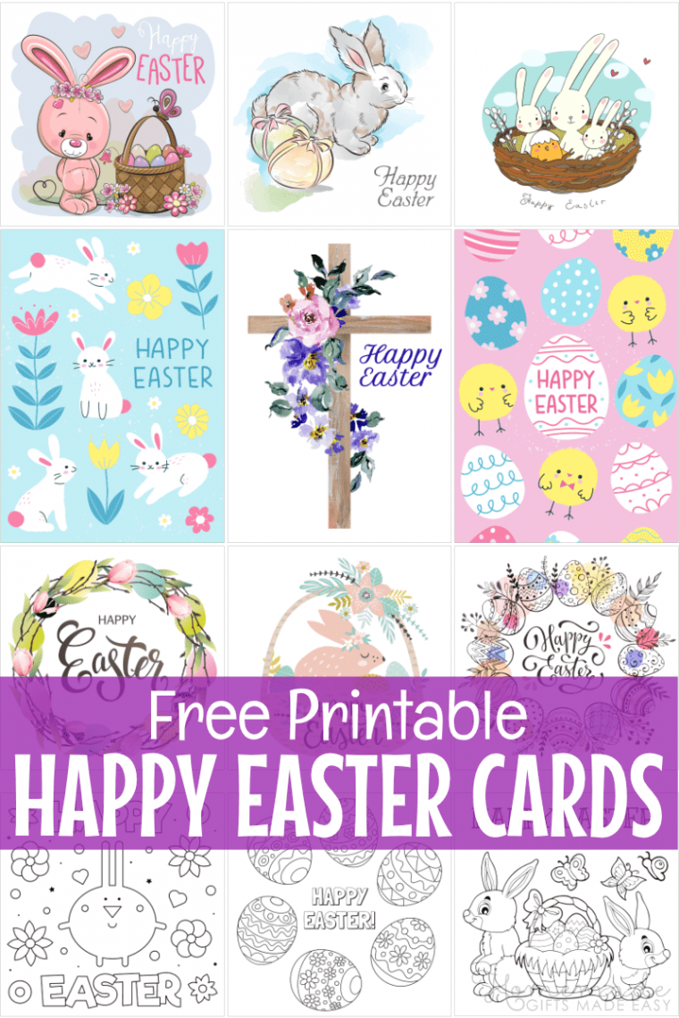 Free Printable Easter Cards  Easter Card Templates