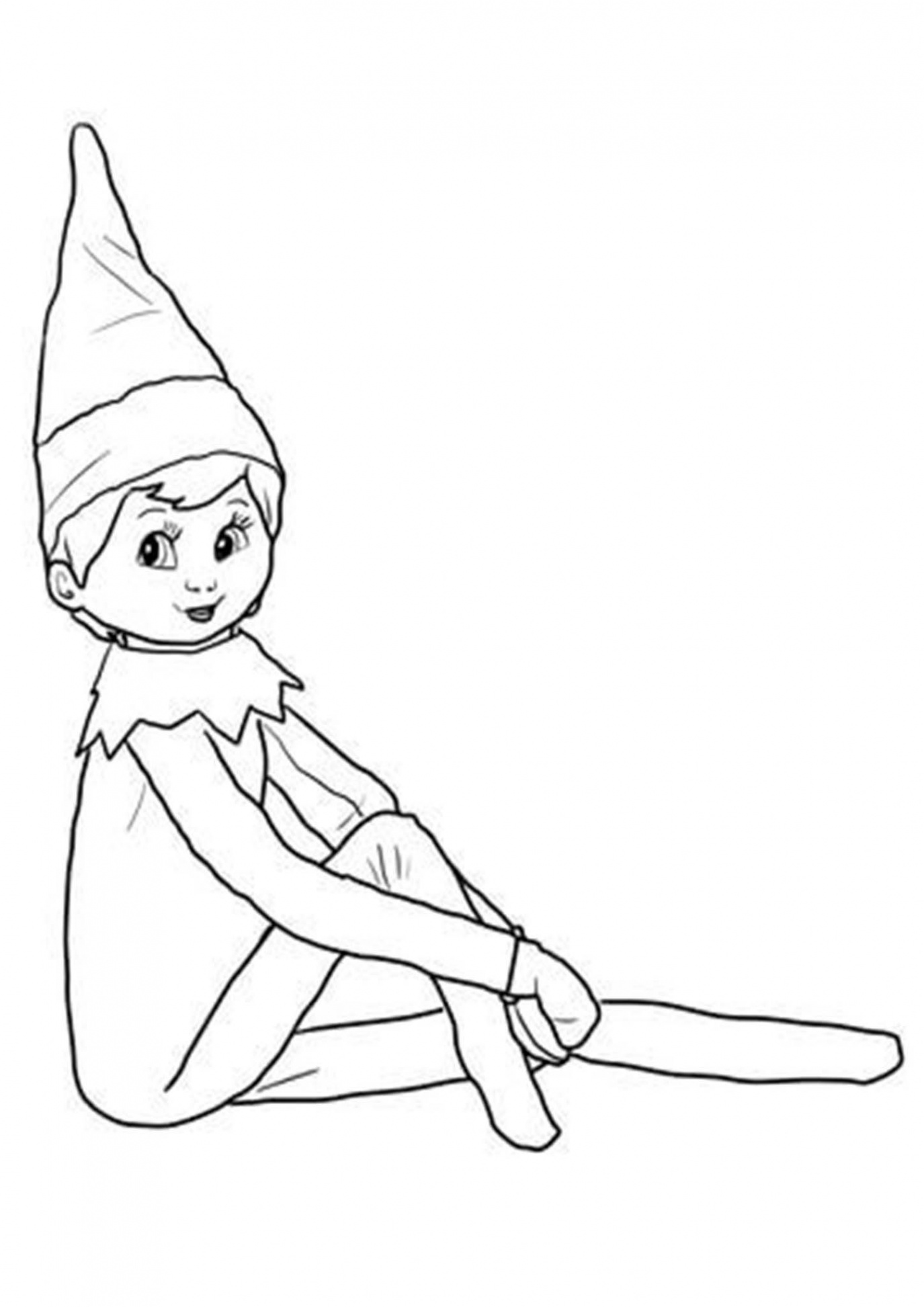 Free Printable Elf on The Shelf Coloring Pages  Christmas elf