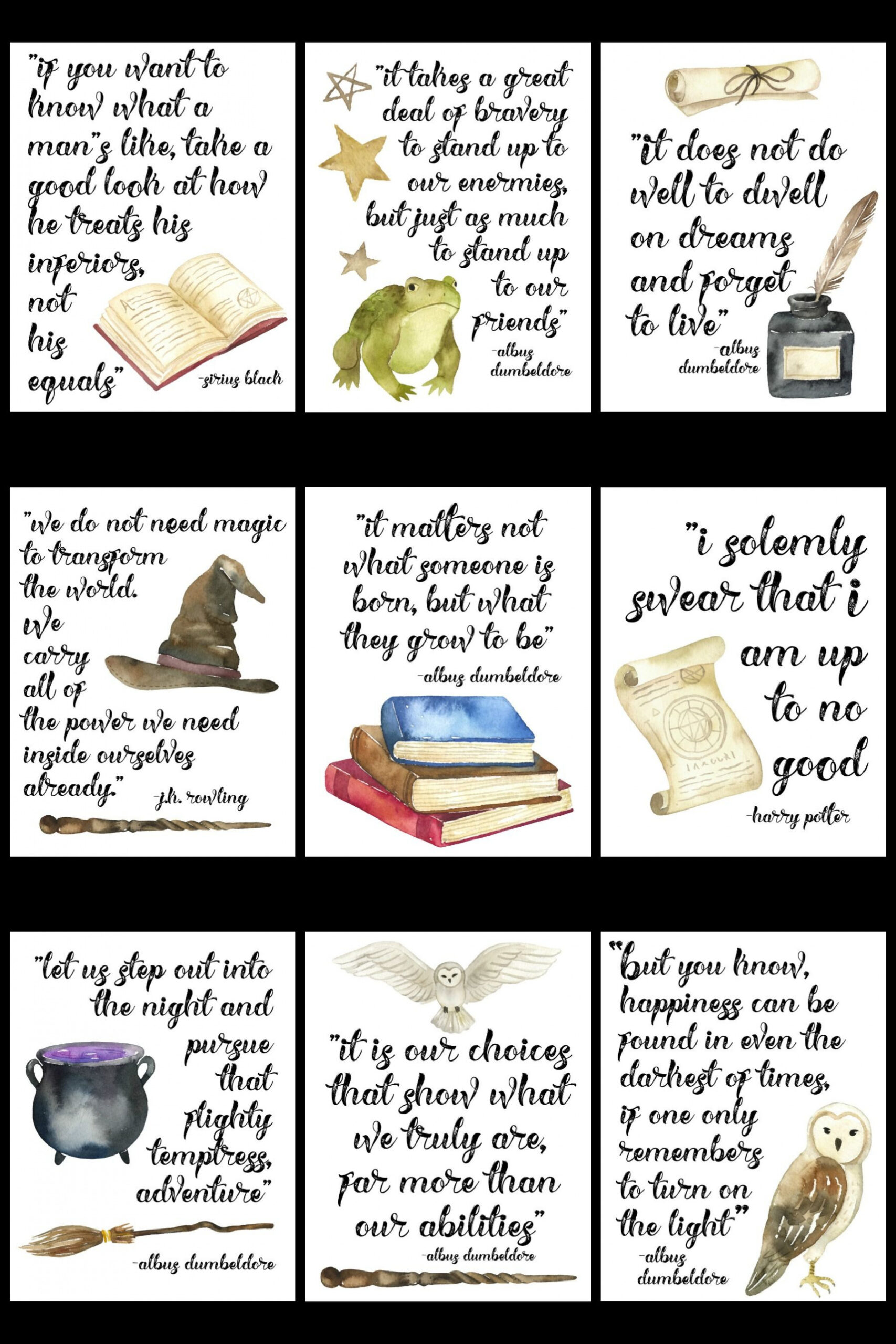 Free Printable Famous Harry Potter Quote Series  Harry potter