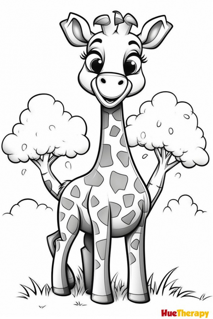 Free Printable Giraffe Coloring Pages for Kids in   Giraffe