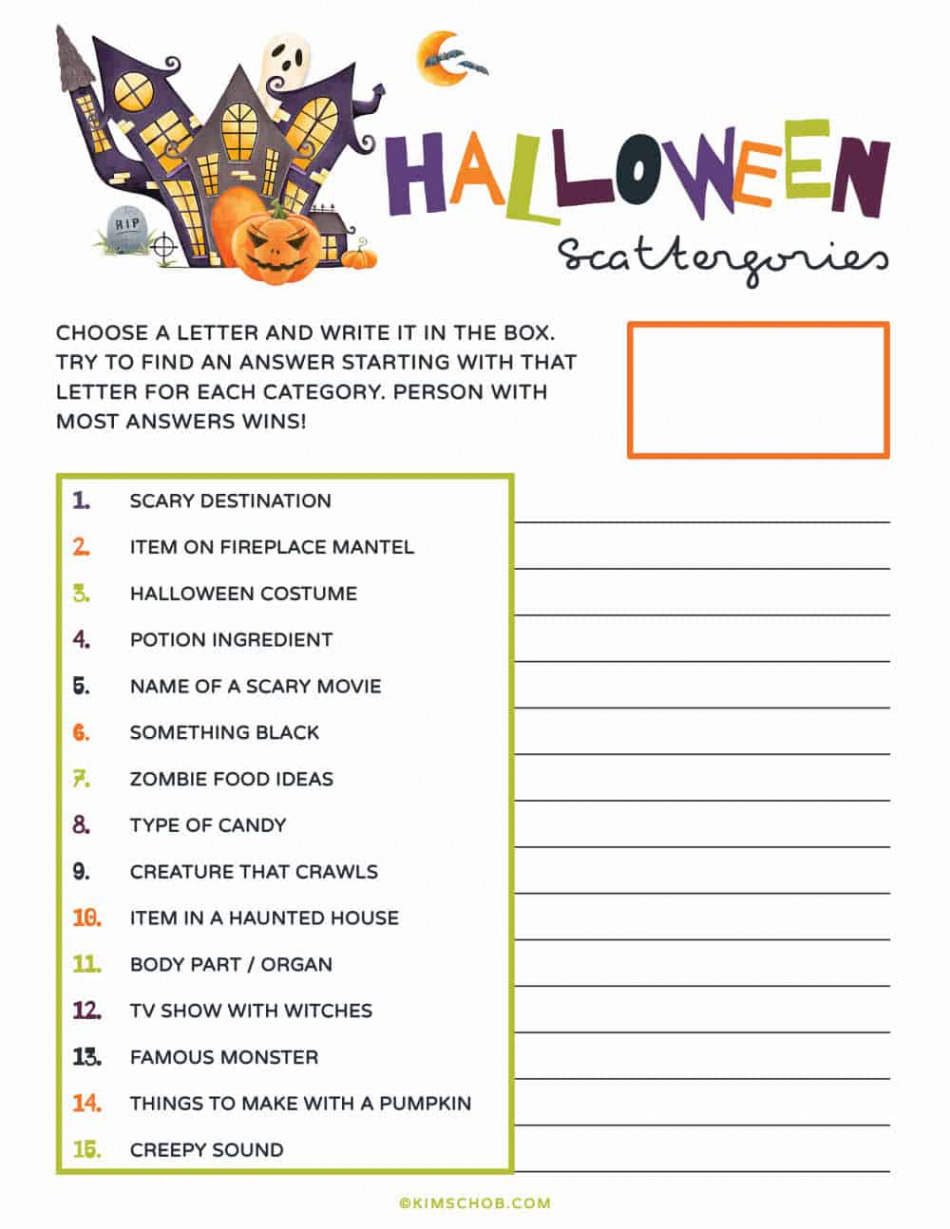 Free Printable Halloween Games - Kim Schob