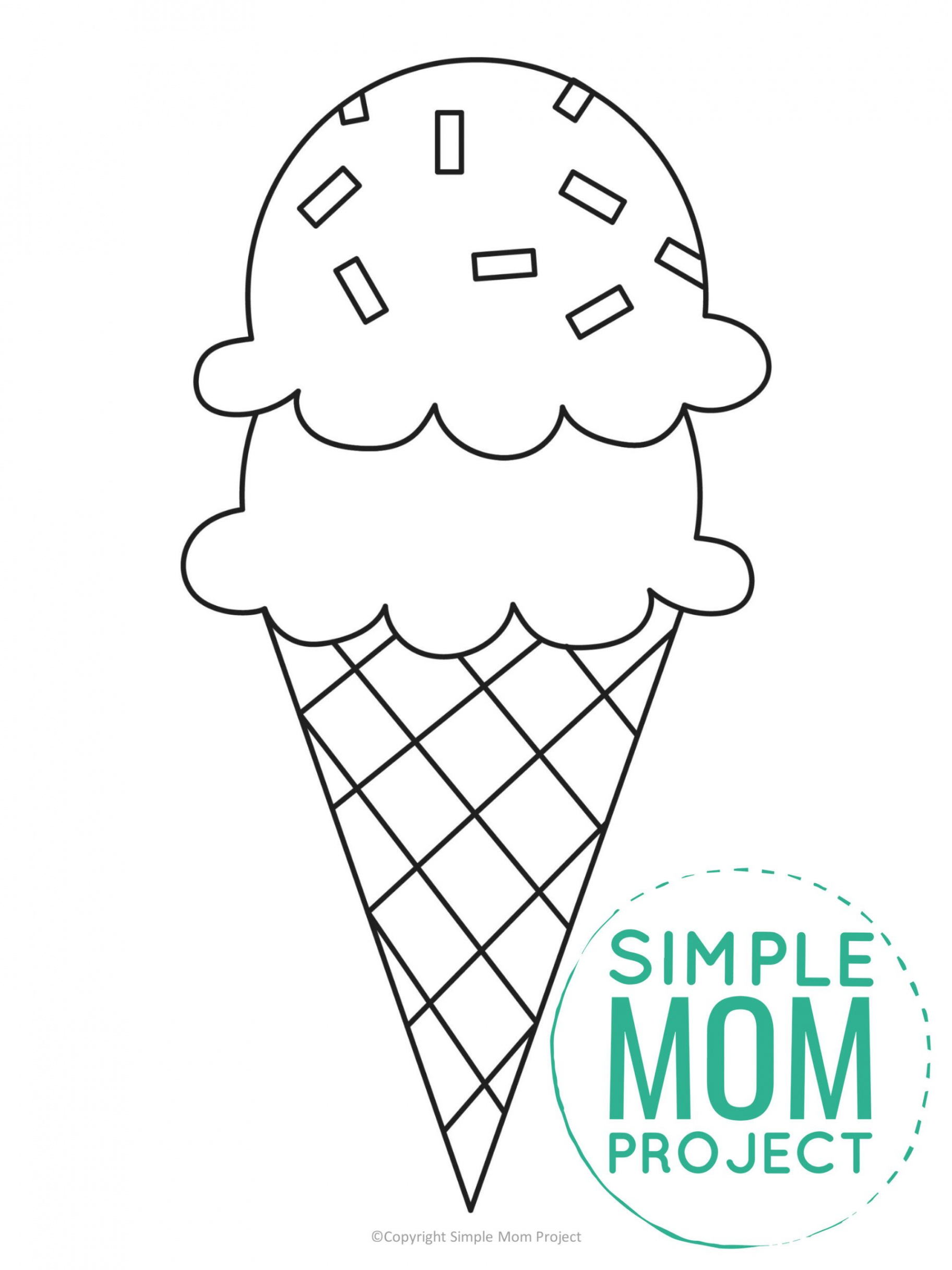 Free Printable Ice Cream Template  Cone template, Ice cream