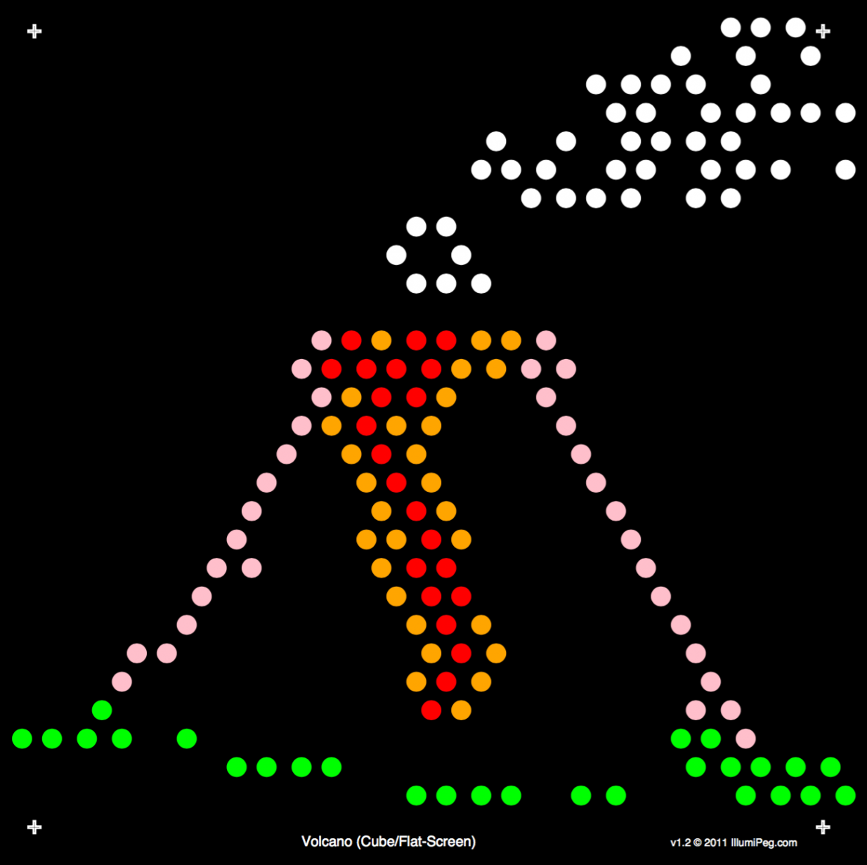 Free printable lite brite template volcanoe design for the