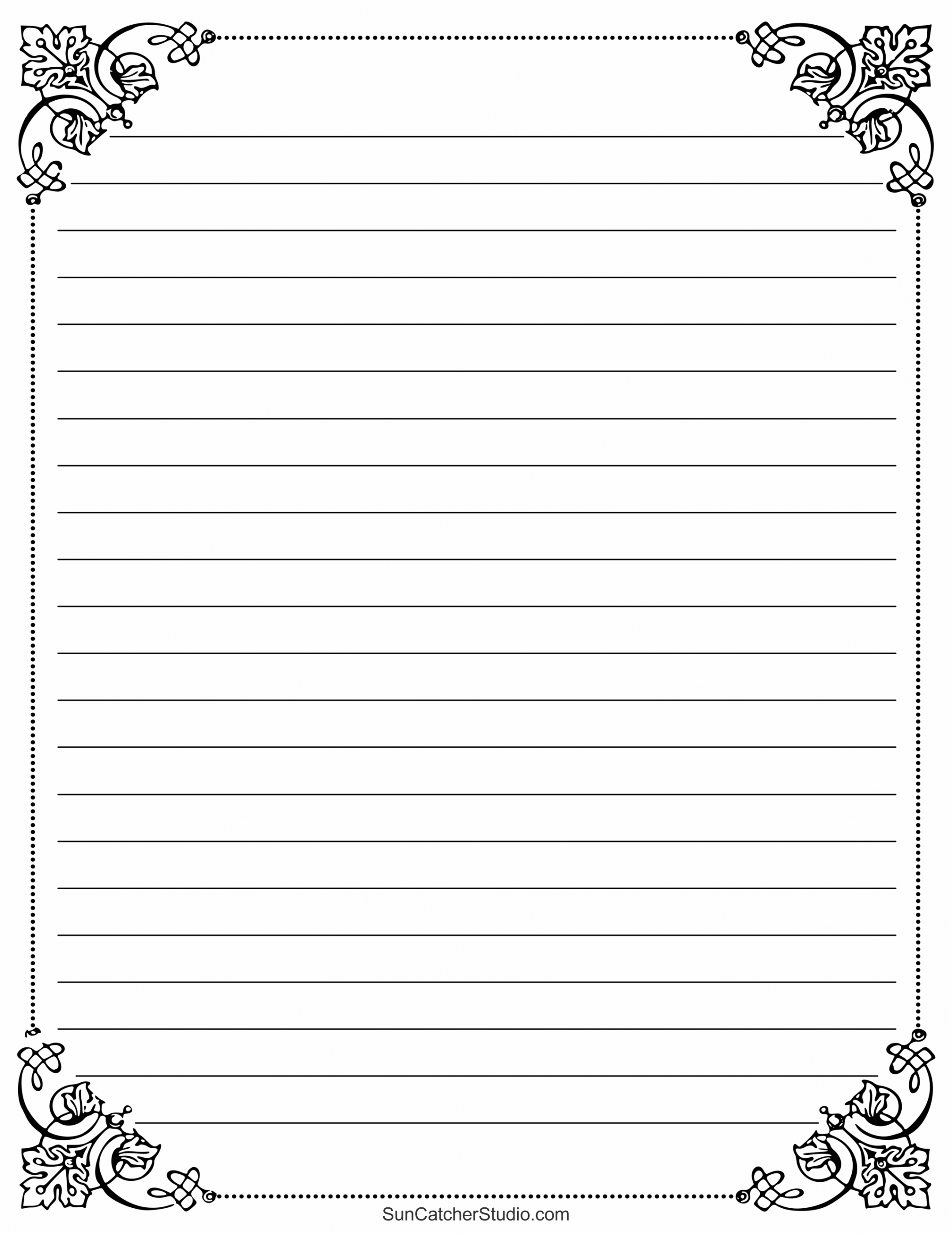 Free Printable Stationery and Lined Letter Writing Paper – DIY