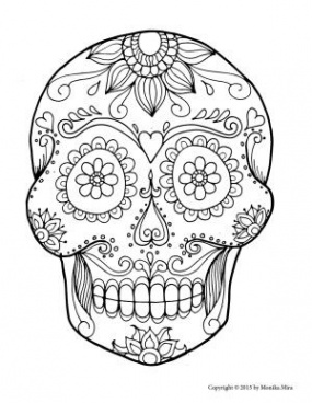 Free Printable Sugar Skull Coloring Sheets - Lucid Publishing