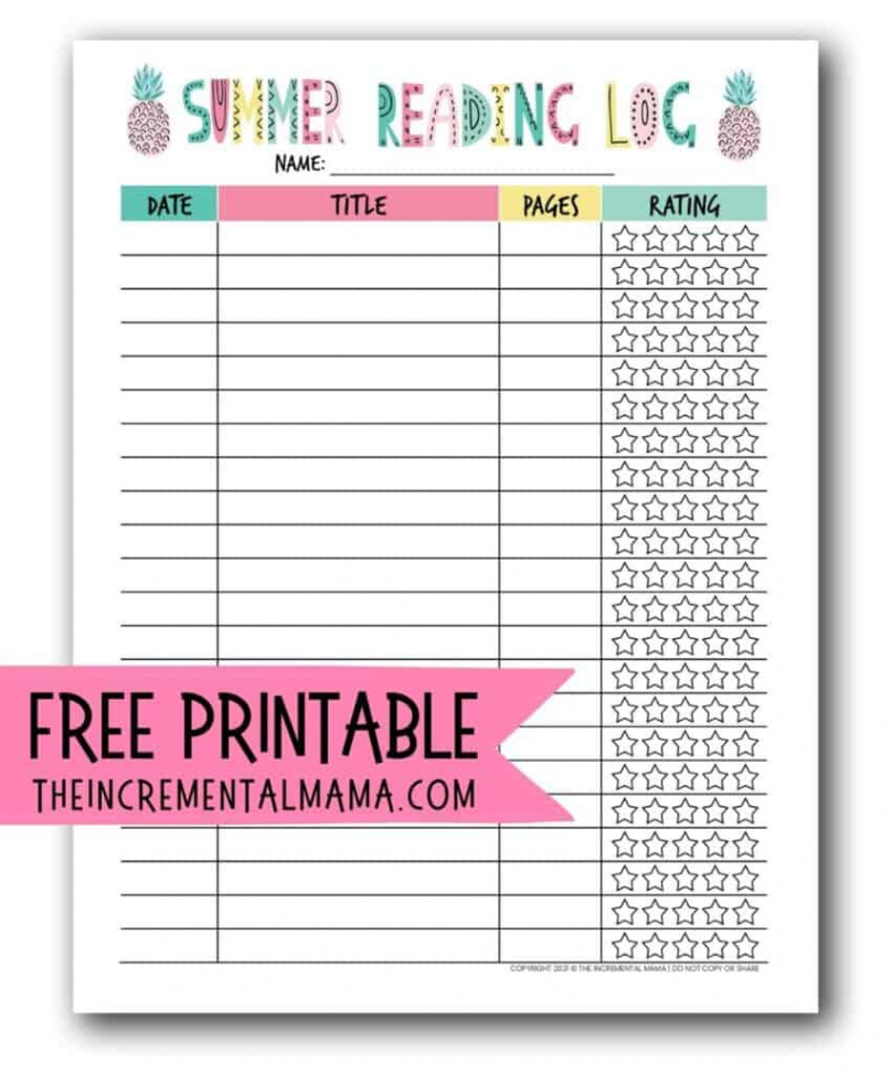 Free Printable Summer Reading Log to Encourage Reading This Summer