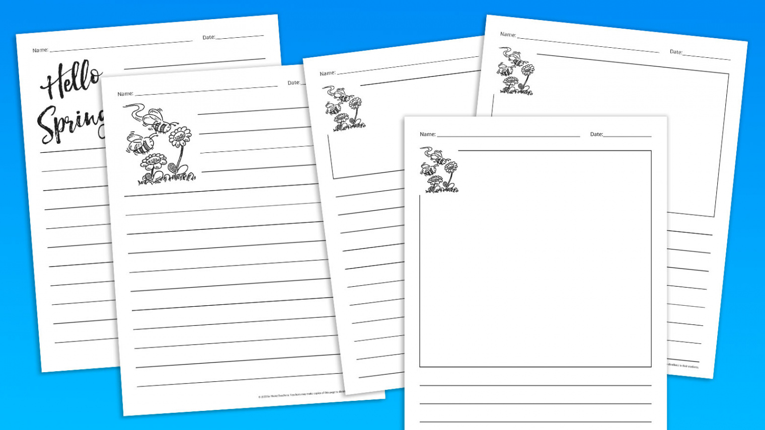 Free Printable Writing Paper Templates for Elementary School