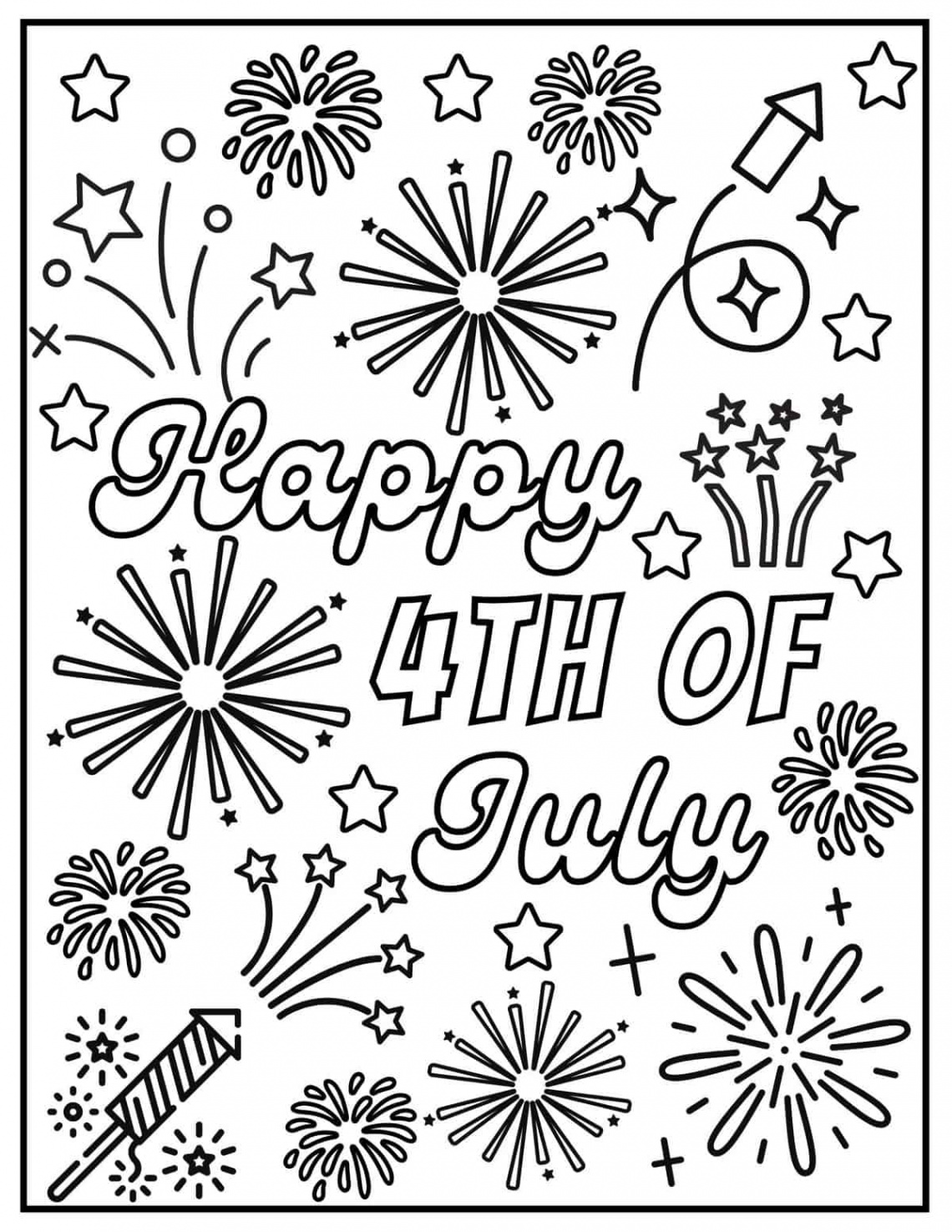 Free th of July Coloring Pages - Prudent Penny Pincher