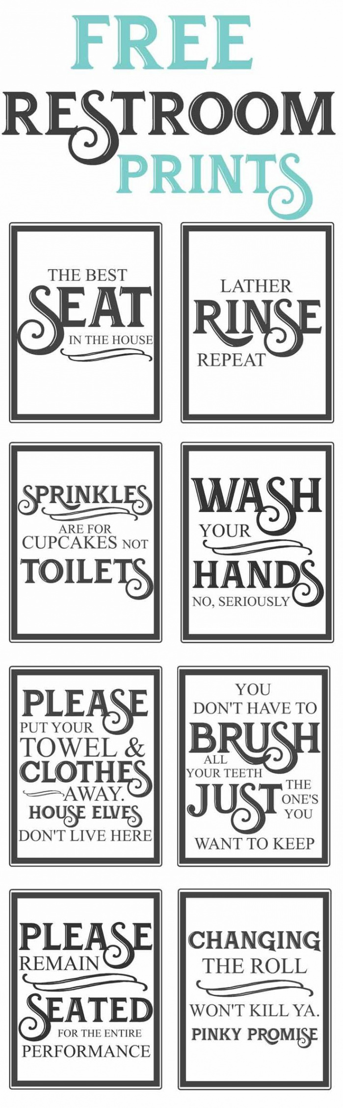 Free Vintage Bathroom Printables - The Mountain View Cottage