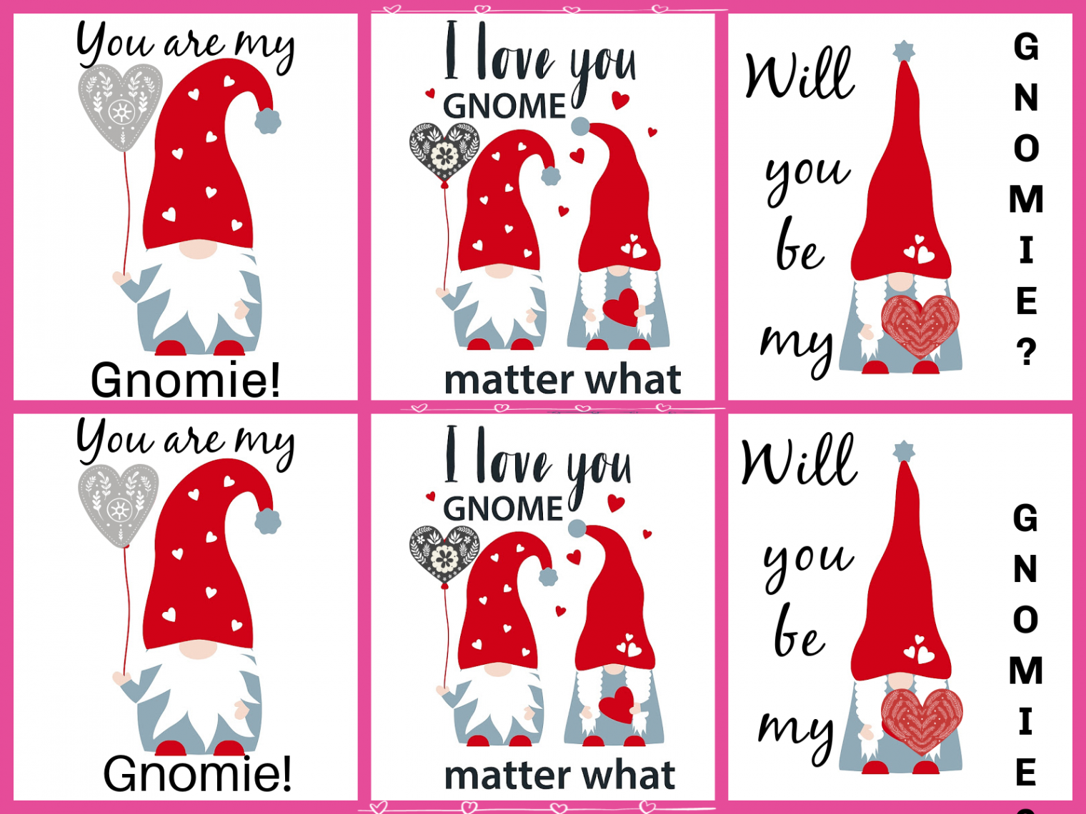 Fun Gnome Valentines Printables for the Kids - Mom Junky