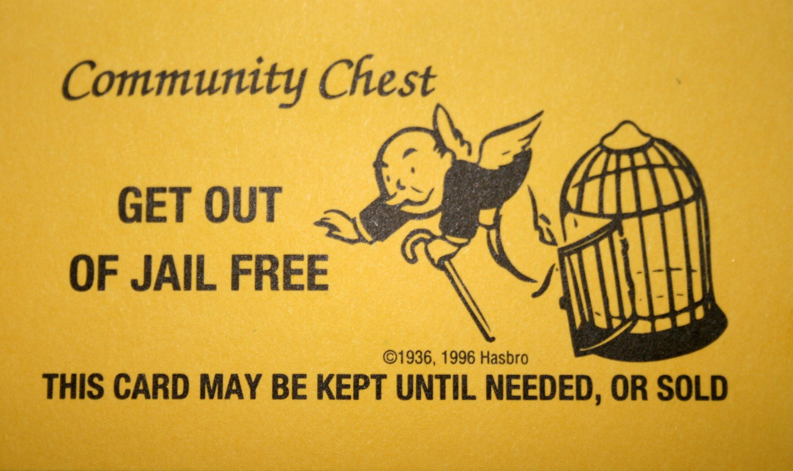 get out of jail free card printable  Monopoly cards, Jail