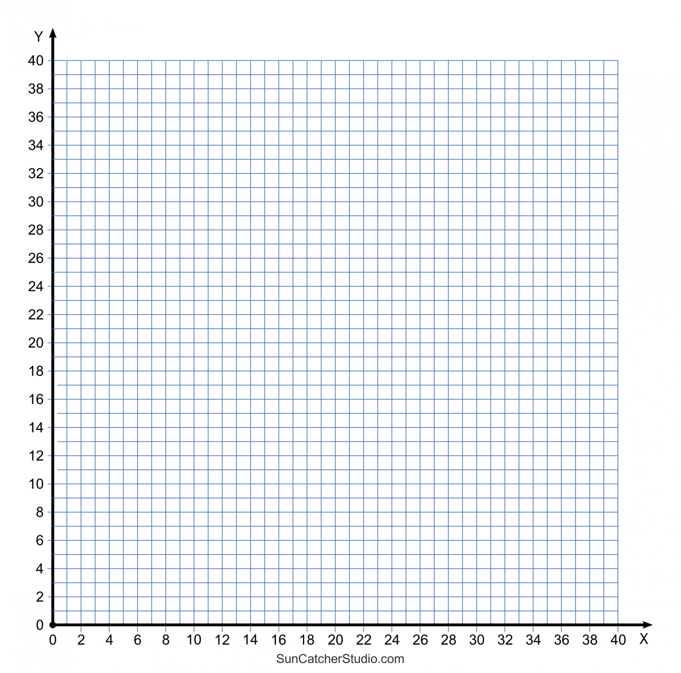 Grid Paper (Printable  Quadrant Coordinate Graph Paper Templates