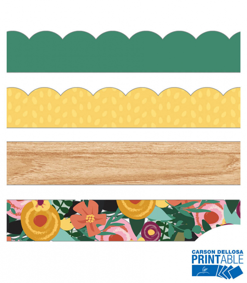 Grow Together Printable Bulletin Board Borders Set