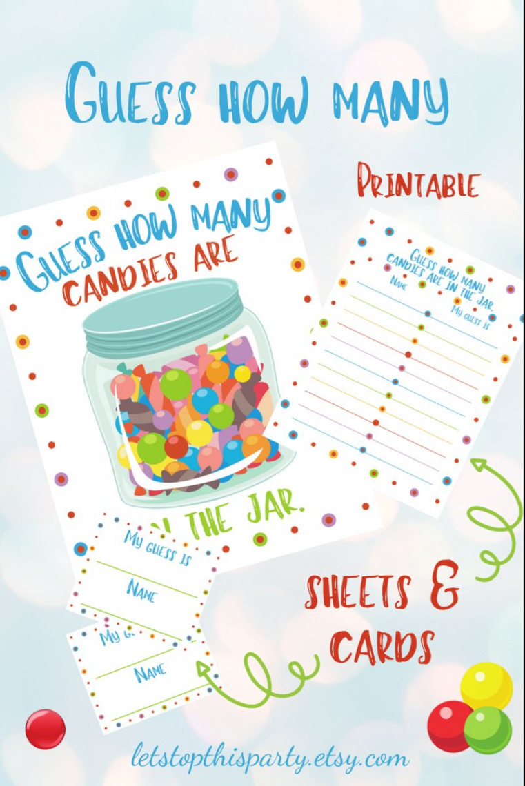 Guess How Many Candies Are in the Jar How Many Sweets Are in the