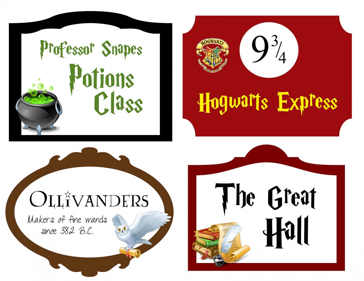 Harry Potter Party Printables  My Cotton Creations: Family Life