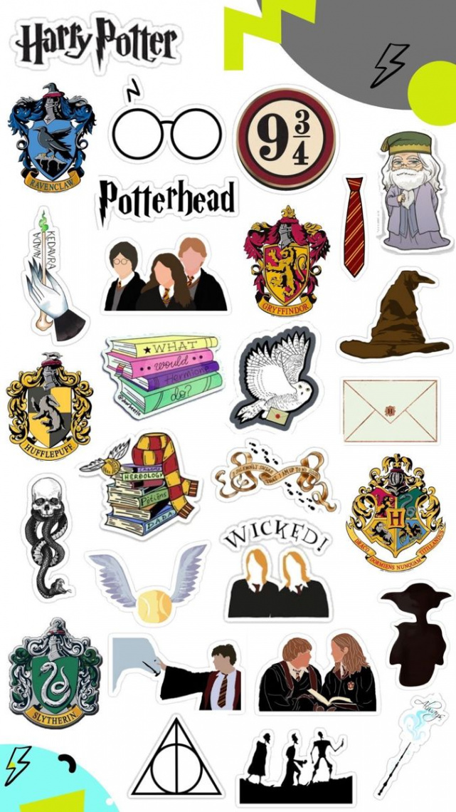 Harry Potter printable stickers  Adesivos bonitos, Adesivos