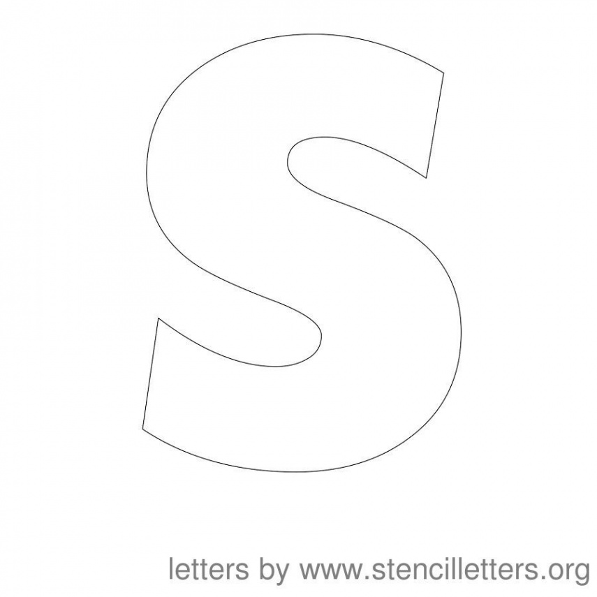 Inch Stencil Letter Uppercase S  Letter stencils, Large letter