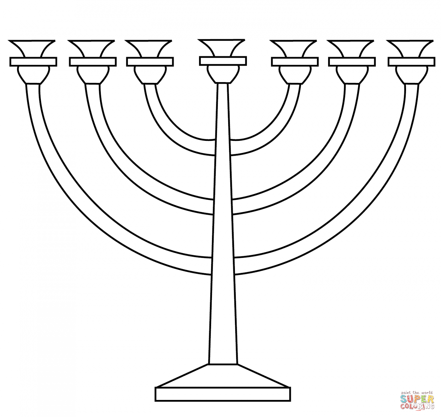 Menorah coloring page  Free Printable Coloring Pages  Menorah