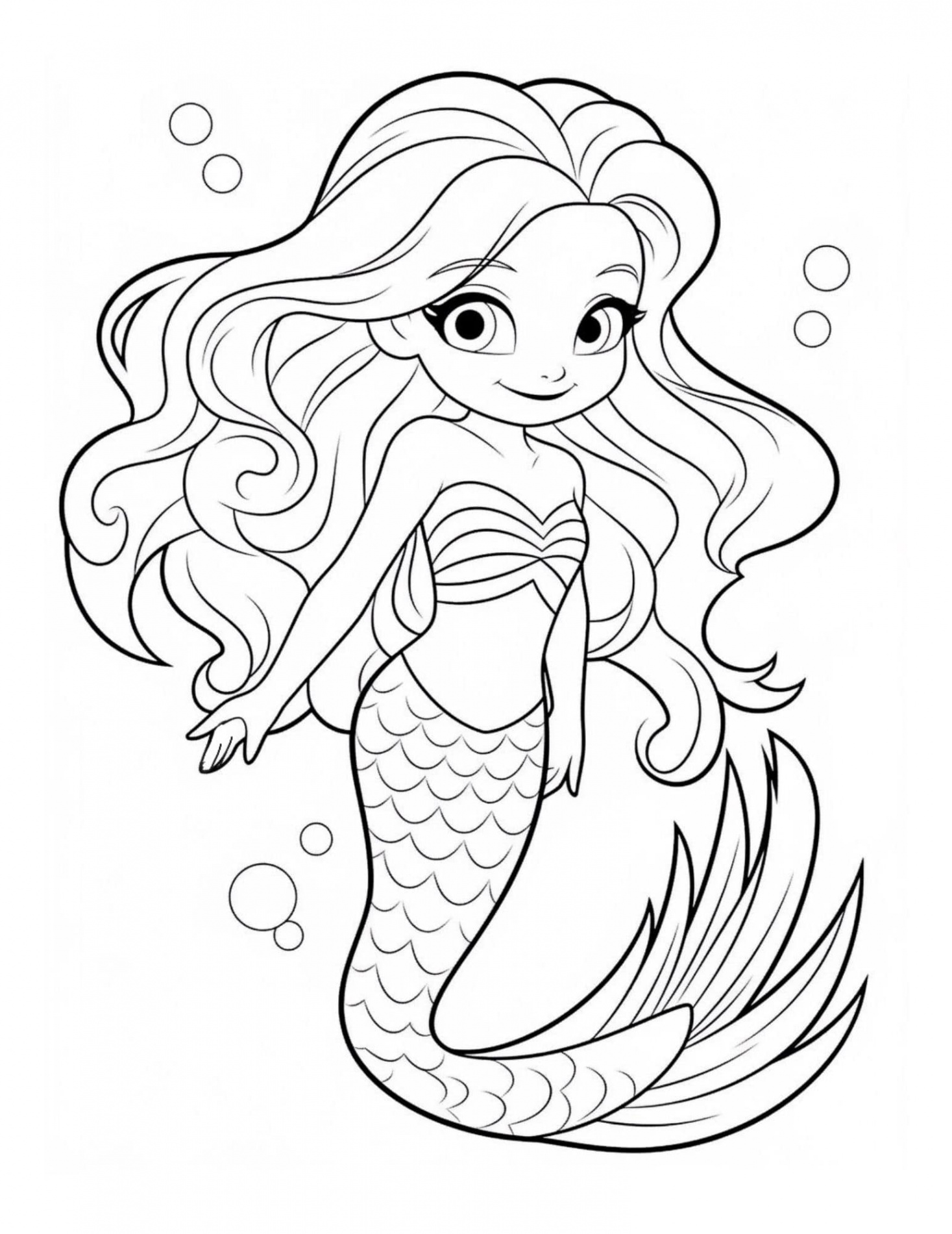 Mermaid Coloring Pages For Kids And Adults - Our Mindful Life