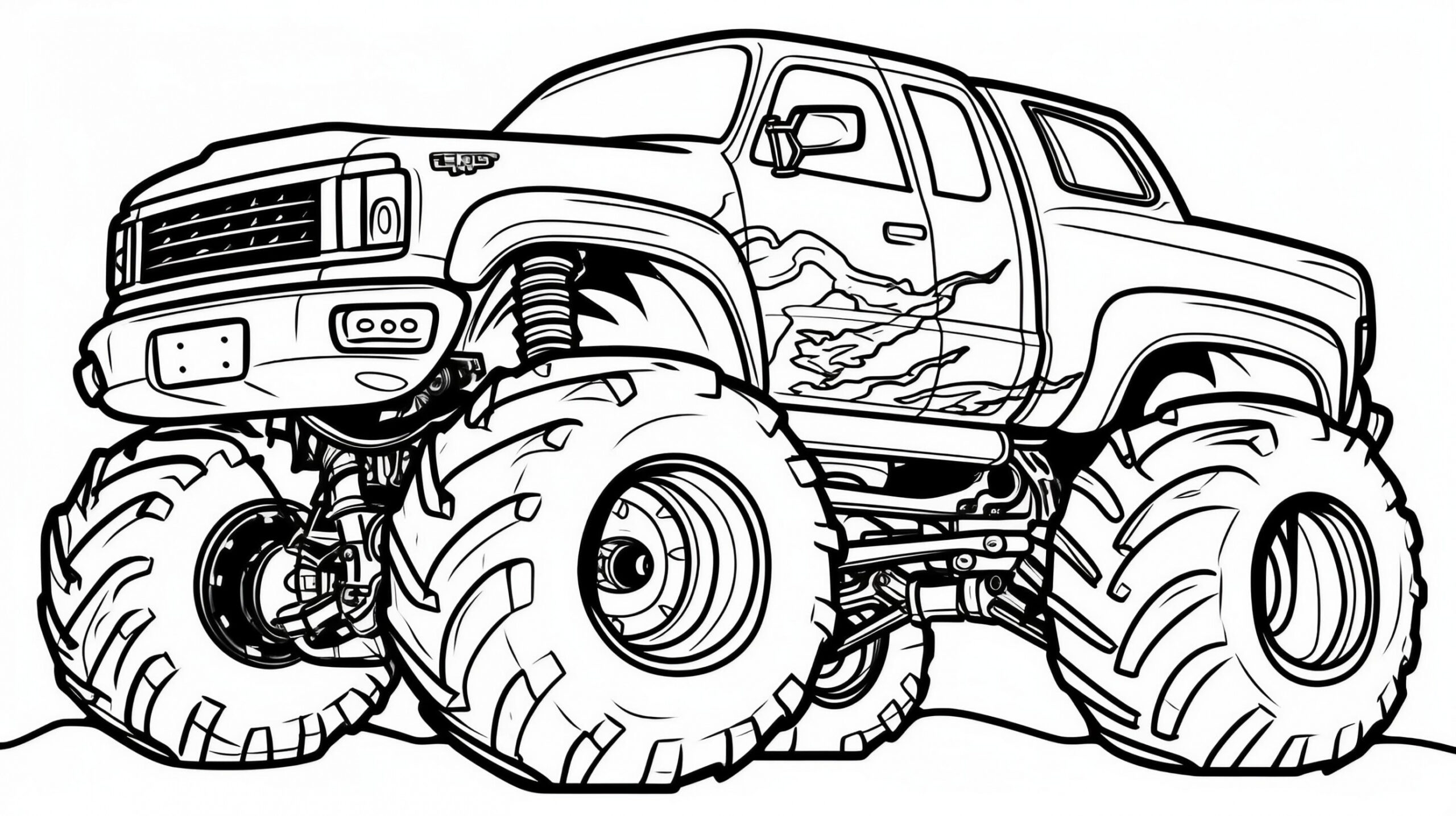 Monster Truck Coloring Pages: Free & Printable