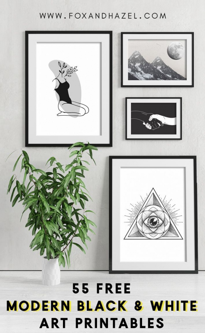 More Free Black and White Art Printables  Fox + Hazel  Free