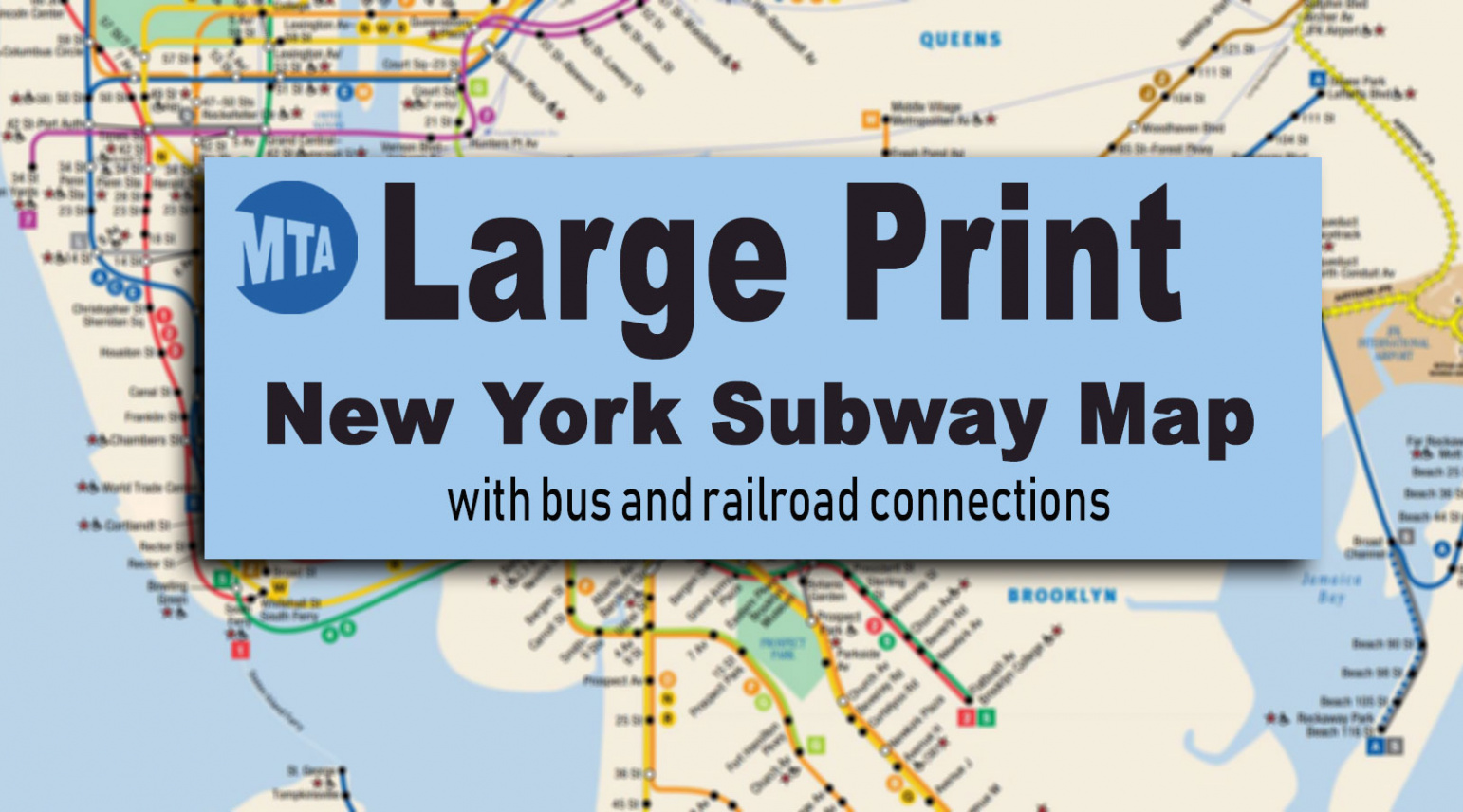 New York City Subway Map For Large Print Viewing and Printing