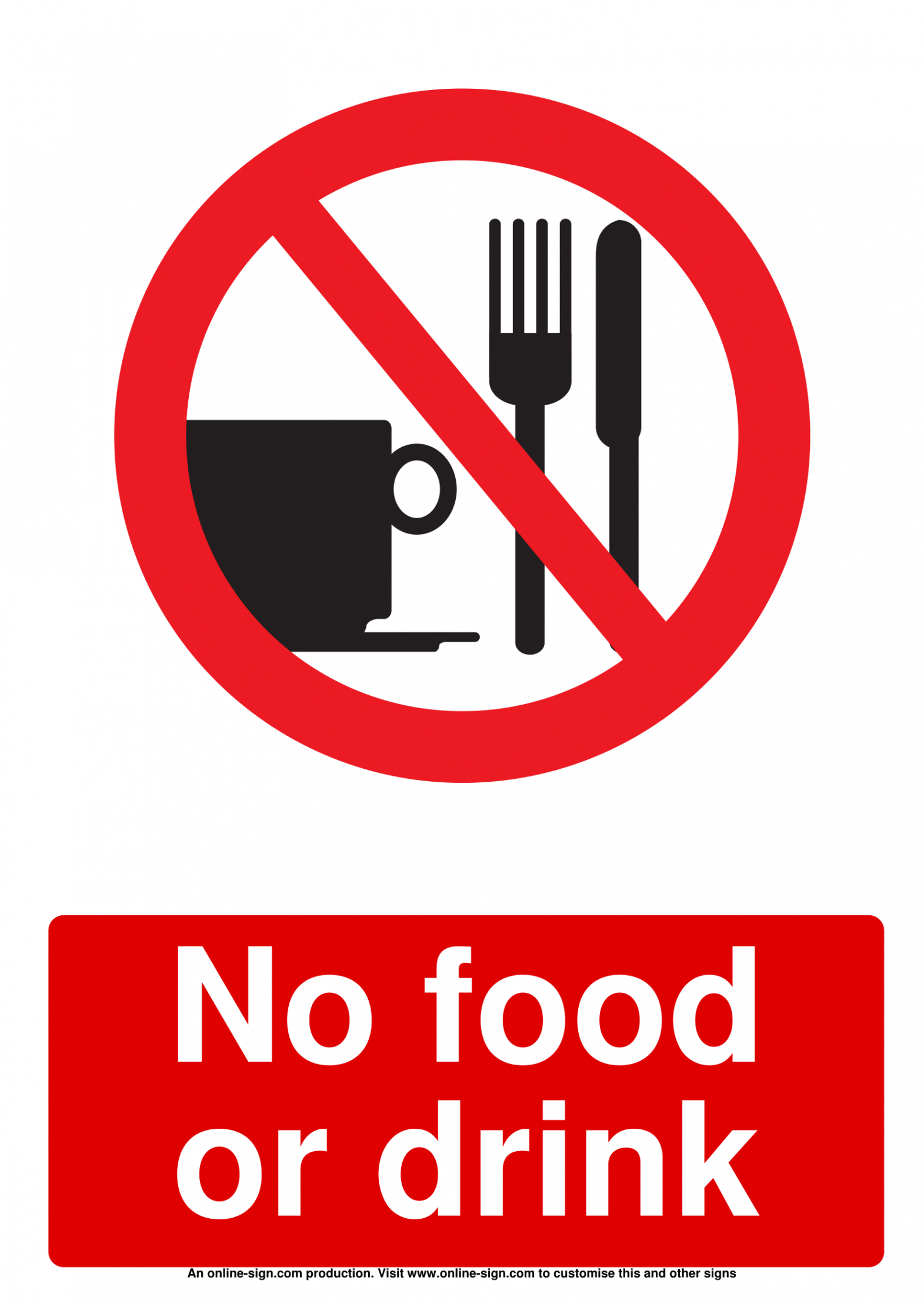 No Food Or Drink Signs  Poster Template