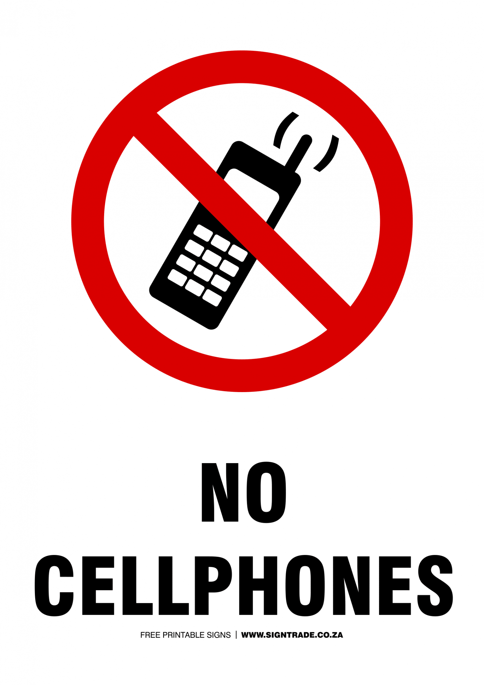 No Mobile Phone Signs  Poster Template