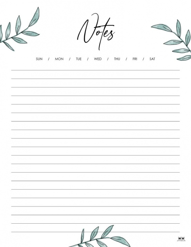 Note Pages & Templates -  FREE Printables  Printabulls