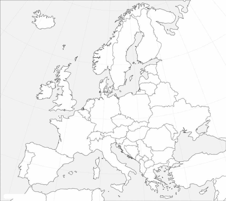 Outline Map of Europe  Printable Blank Map of Europe