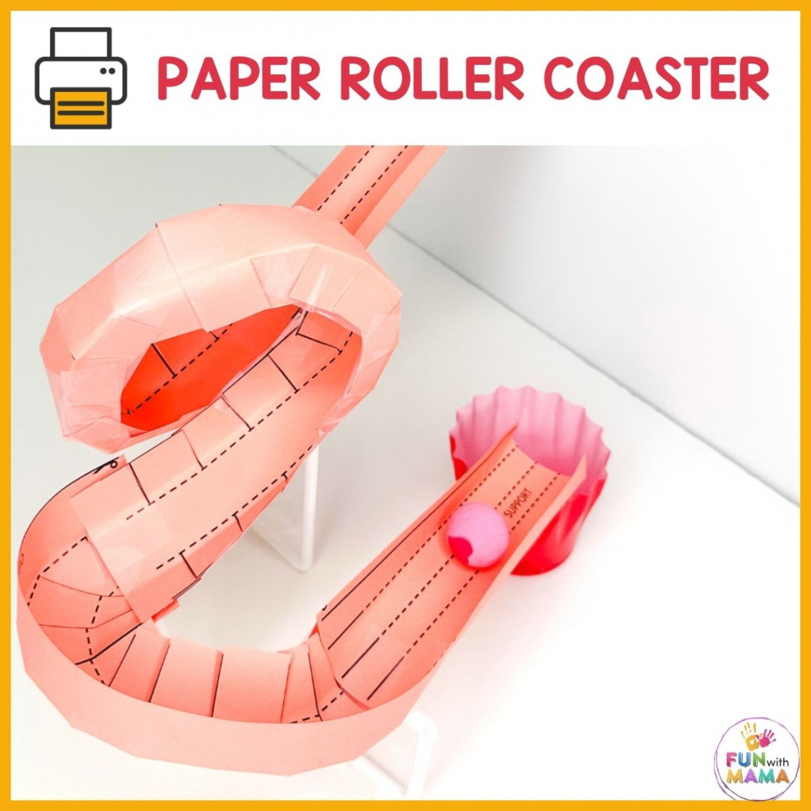 Paper Roller Coaster STEM Challenge - Fun with Mama